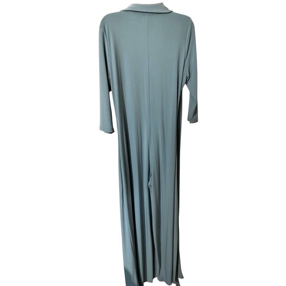 3503) Spiegel Green Wide Leg Relaxed Pockets Pantsuit Jumper Size XL - Picture 3 of 7